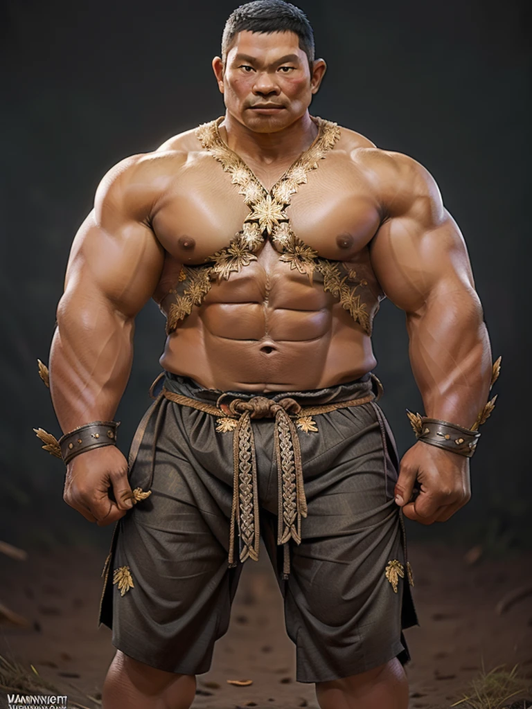 Ancient majapahit warrior,old age,big body