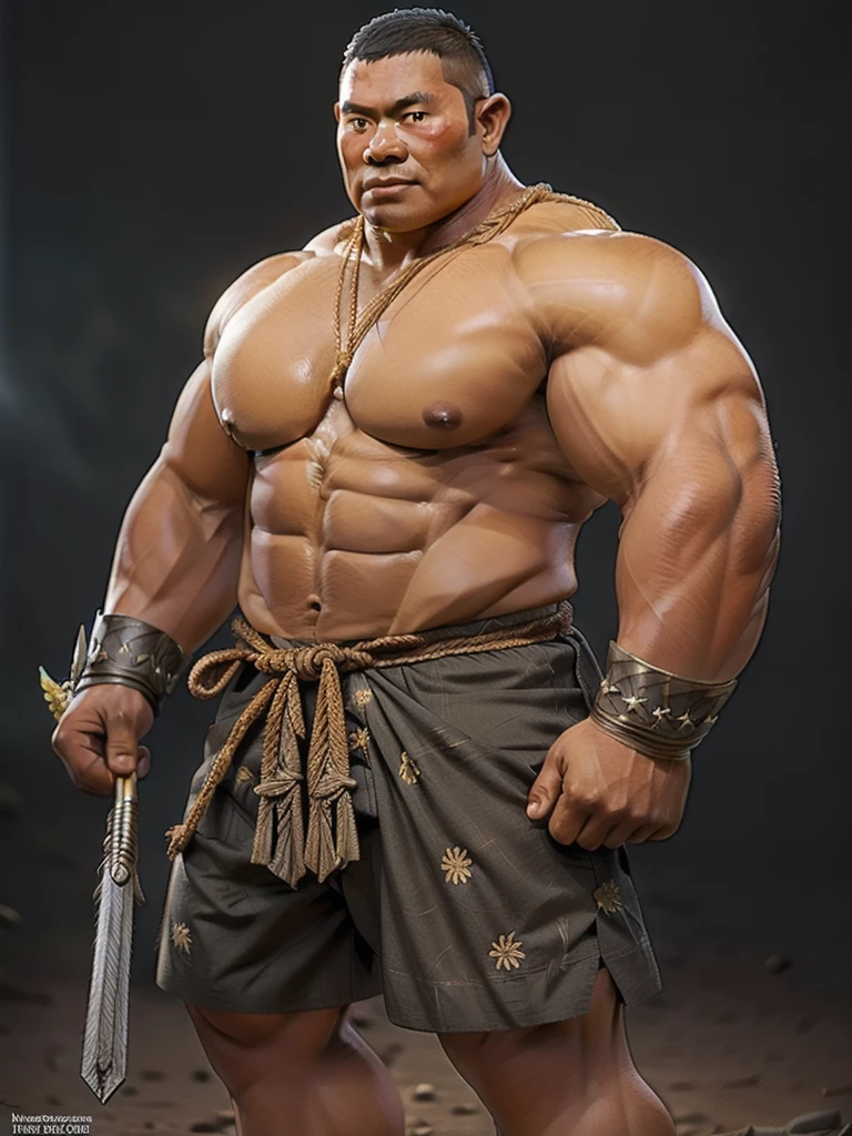 Ancient majapahit warrior,old age,big body