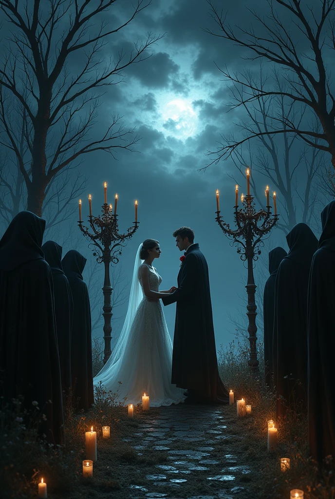 A dark wedding on a dark night