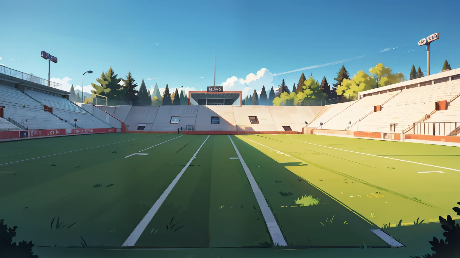 Scenes, landscape，football field