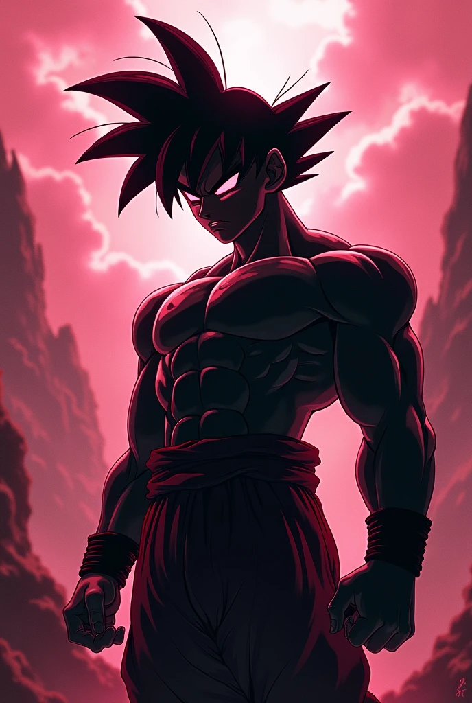 Draw a black Goku on Rose 