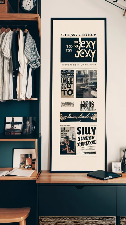 Typography Poster,SEXY lettering,(A poster with the word "SEXY" written on it),Text-only poster