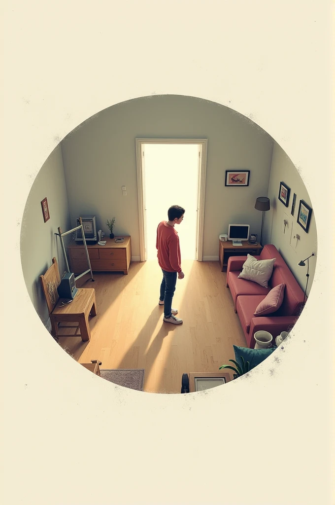 24 hours challenge in a circle at home.Make  a thumbnail of home in and a circle