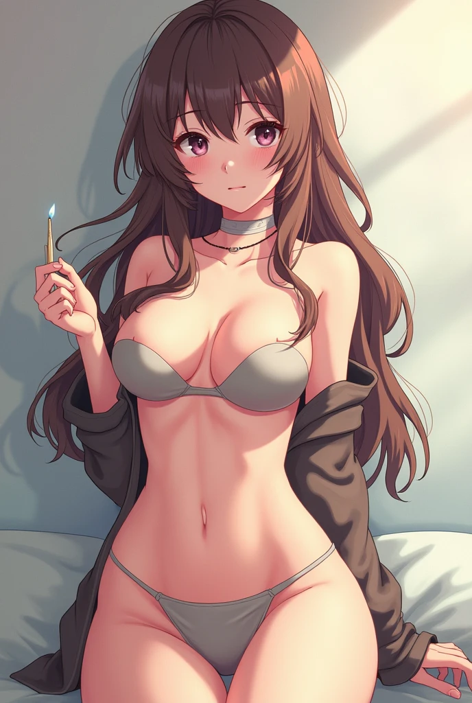 A naked female anime character