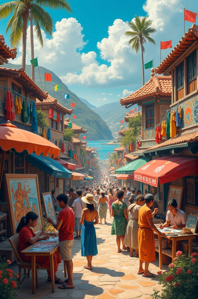 Different countries painting