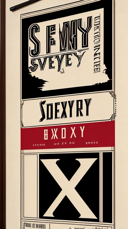 Typography Poster,SEXY lettering,(A poster with the word "SEXY" written on it),Text-only poster
