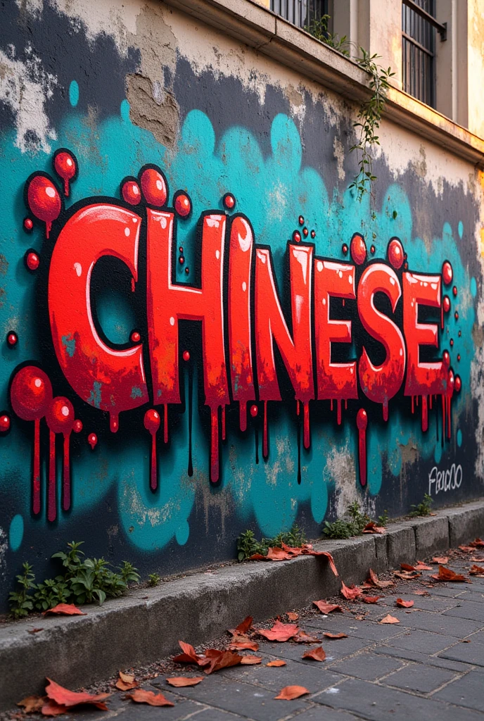 A graffiti that says CHINESE, and the image is horizontal 