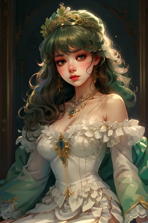 A delicate, doe-eyed anime character exudes sweetness and innocence, embodying a college girl archetype through her demure and submissive demeanor. This image, depicted in a beautifully detailed painting, showcases the wholesome charm and vulnerability of the subject. Her soft features and gentle expression are captured with exquisite precision, radiating purity and youthfulness. The intricate design of her school uniform and playful accessories further add to the overall enchanting appeal of the scene. The artist's skill in capturing the character's innocence and submissiveness elevates this image to a captivating work of art.