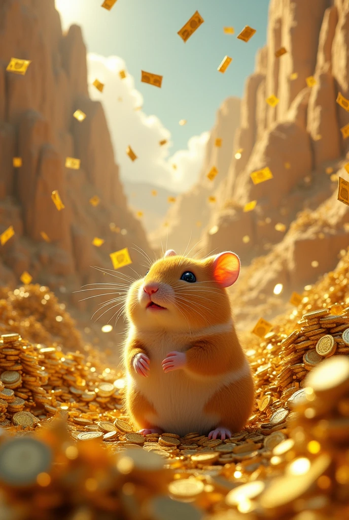Golden hamster with 500 trillion yen