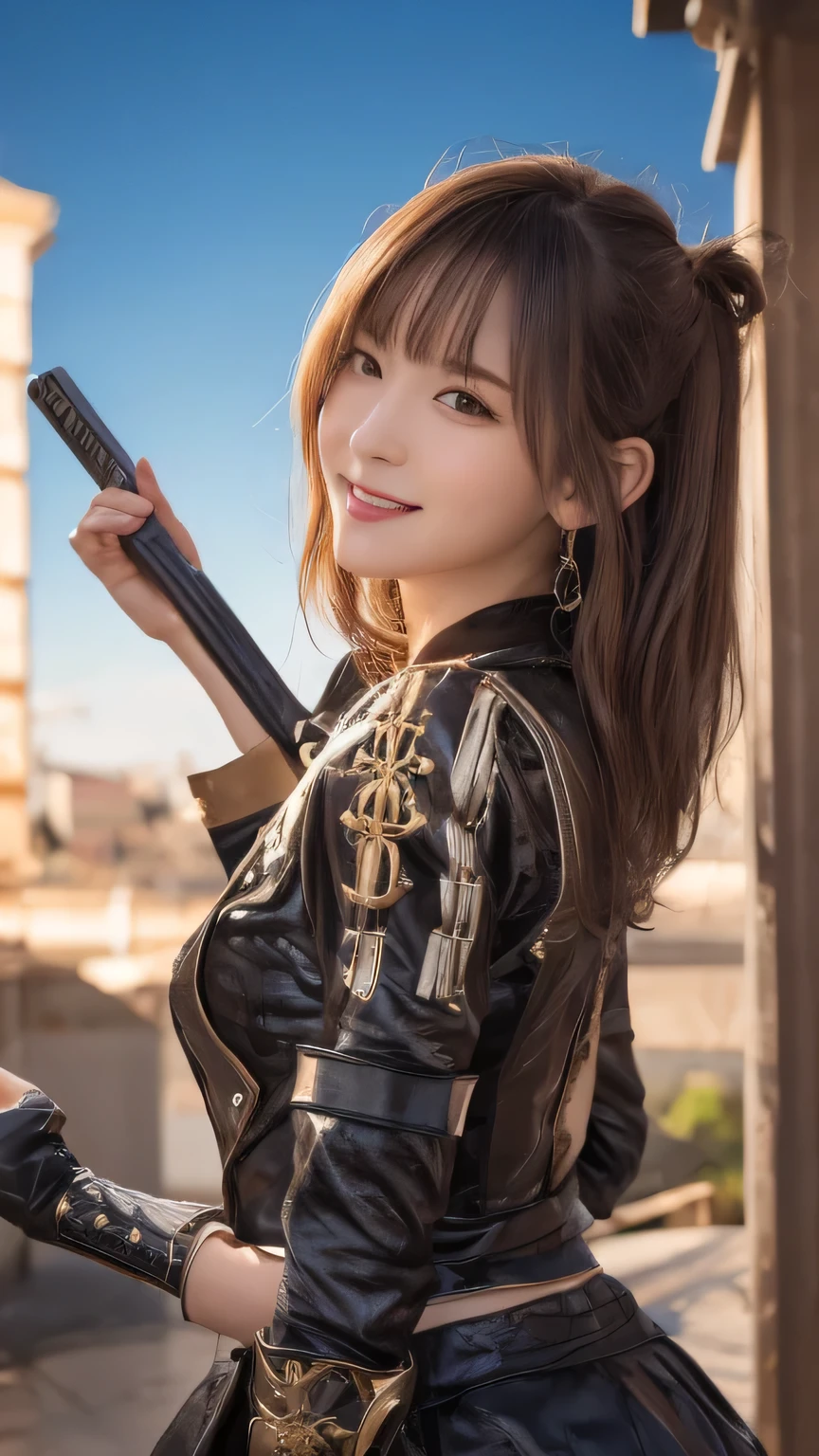 Best image quality (8k, High resolution, masterpiece: 1.2), Very detailed, Random Hairstyles, 26-year-old woman,
Extraordinary beautiful girl、Cute and beautiful face details、(Dealing with the Children_v1:0.008)、
score_9, score_8_upper, score_7_upper,
Confessions Under the Moon ...、night、night、
situation: She jumped into a new world、Your first challenge is to face a giant monster.。She believes in her own inner strength、Take on your first battle。Ready your sword。
clothing: Pink battle armor:1.I'm changing into 4。Boots and leather belt for a functional look。
Camera angle: From an angle looking up from the monster's feet、Girls emphasize "Ready for your sword"。
,Active stop temporarily ,
On her side、The thunder danced。
Focus on the upper waist
, Random cute poses ,Big eyes ,Puffy eyes , Heart pupil, blush , Big shy smile , salute