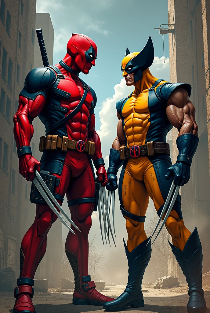 Deadpoll y wolverine luchando contra un virus sexual