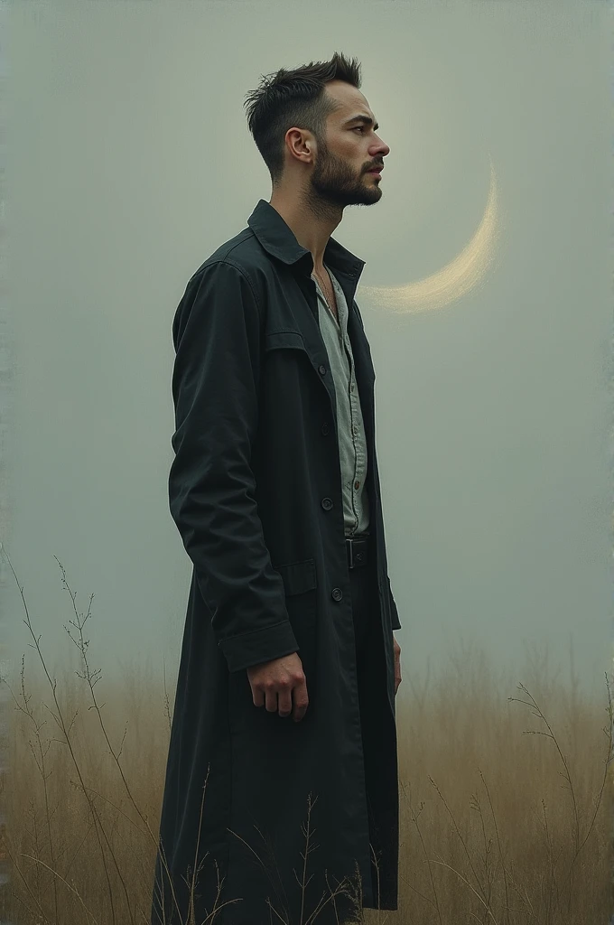 A man in a very sad place, too sad but despite everything he is happy 