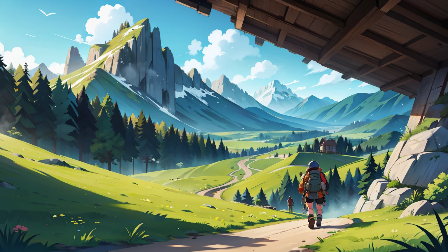 Scenes, landscape,climb mountains,Mountain Road