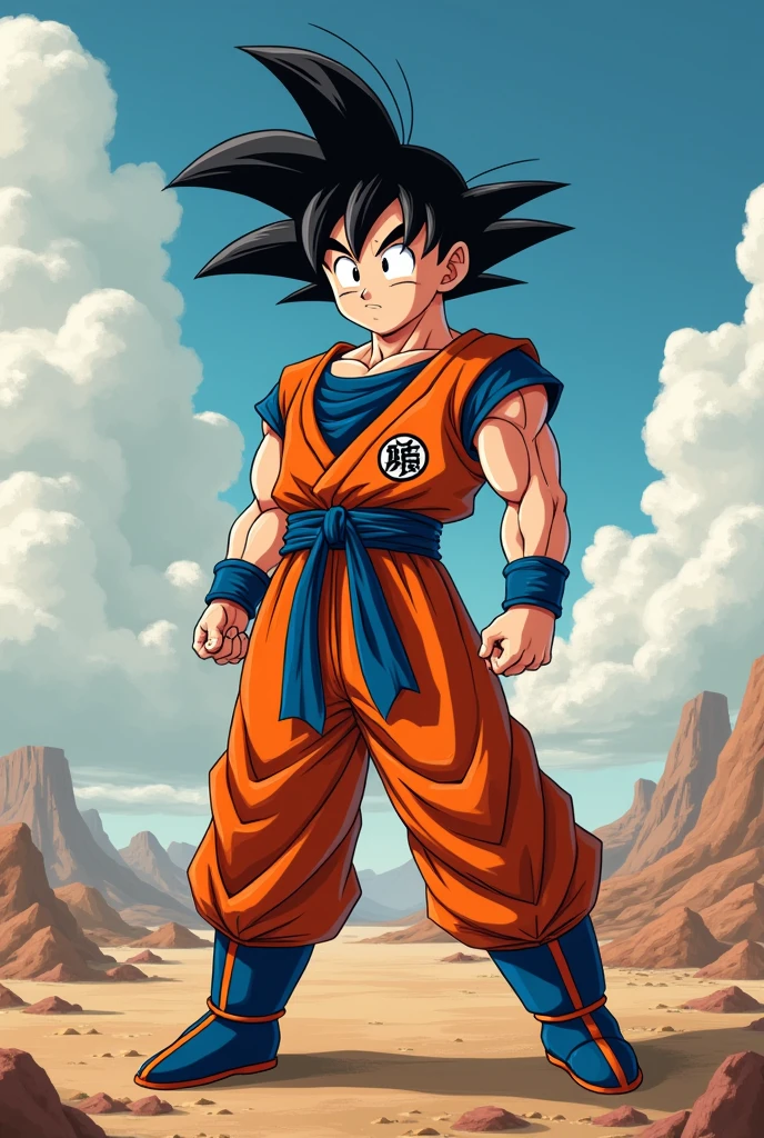 Realistic Goku as a Pokemon Trainer