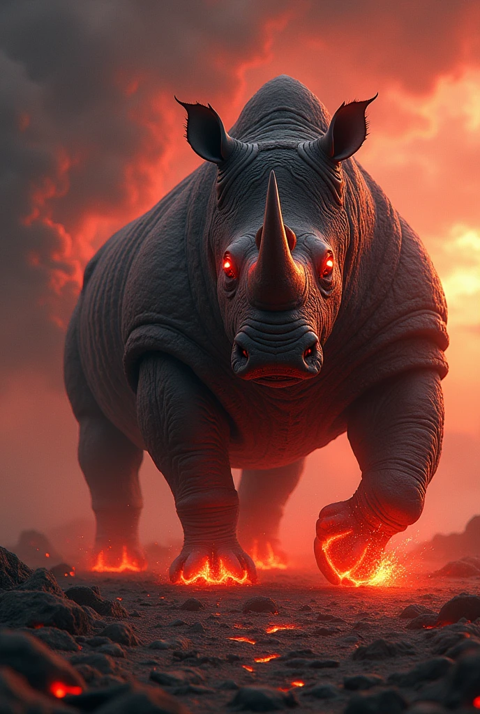 Create rhino having demon power