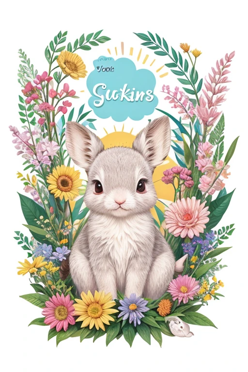 There are many different Cute cartoon animals, Elephants, кроthe codeилы, Rabbits and other animal patterns in this photo, Cute, Hand-drawn illustrations, colorful, Wang Chen, кроthe codeил локи, artistic cover, ƒ5.6,🦩🪐🐞👩🏻🦳; 🌞🌄 , the code, 🪔 🎨 metaverse