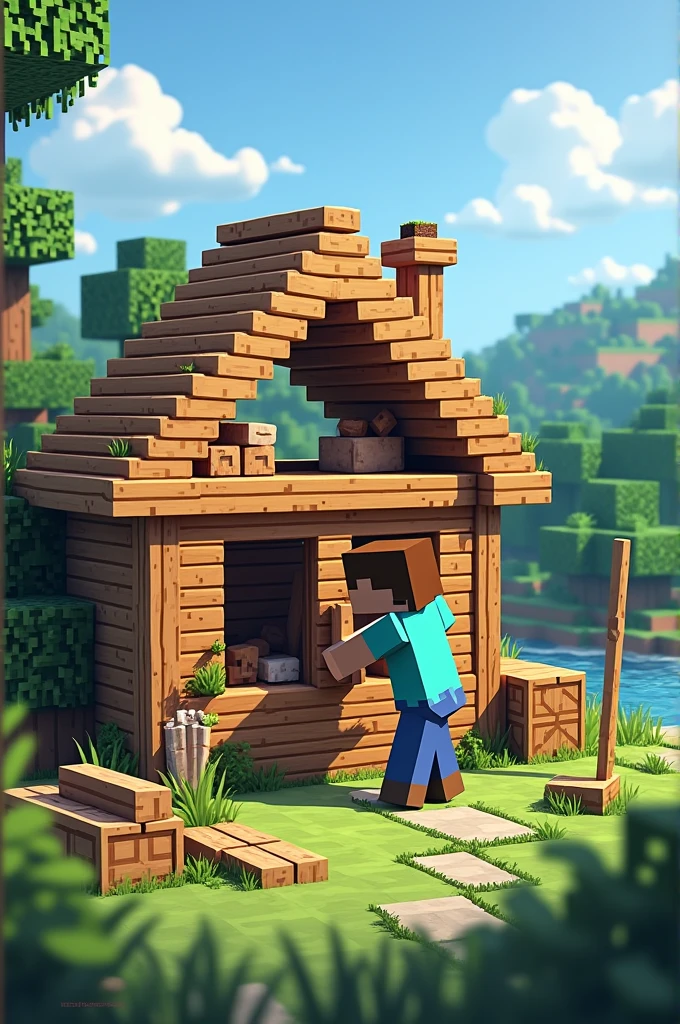 Make a skinpack image.1262078 building a minecraft house