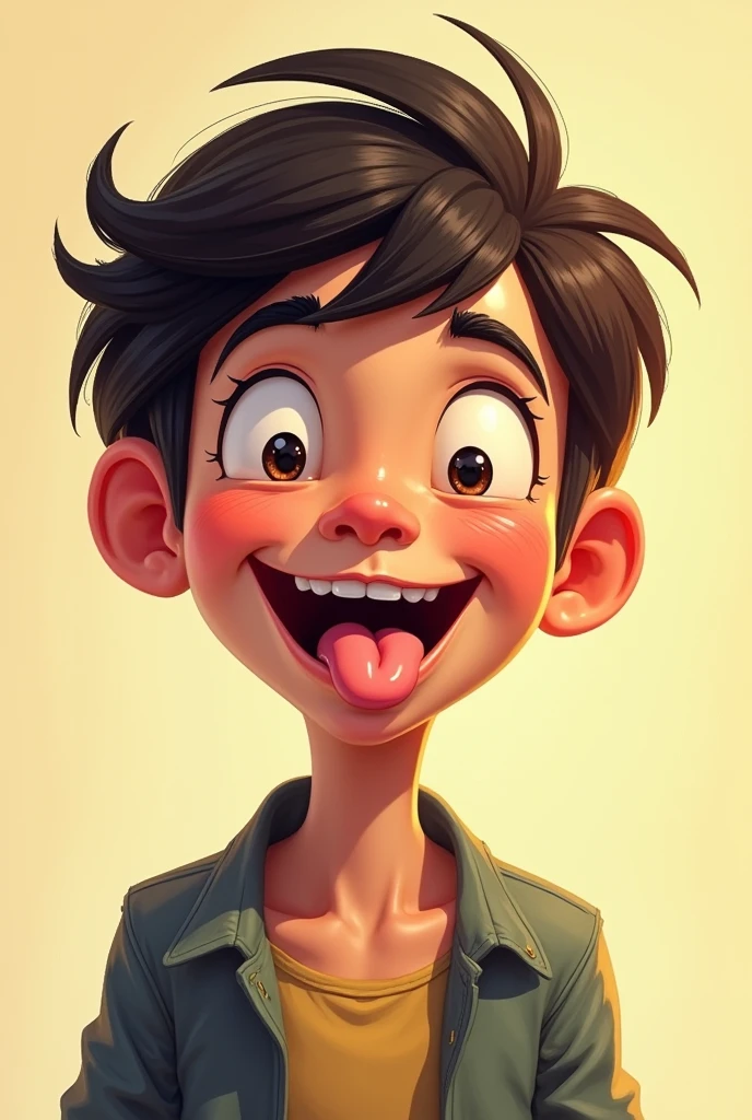 boy sticking his tongue out