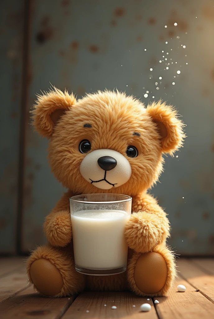 ted drank milk