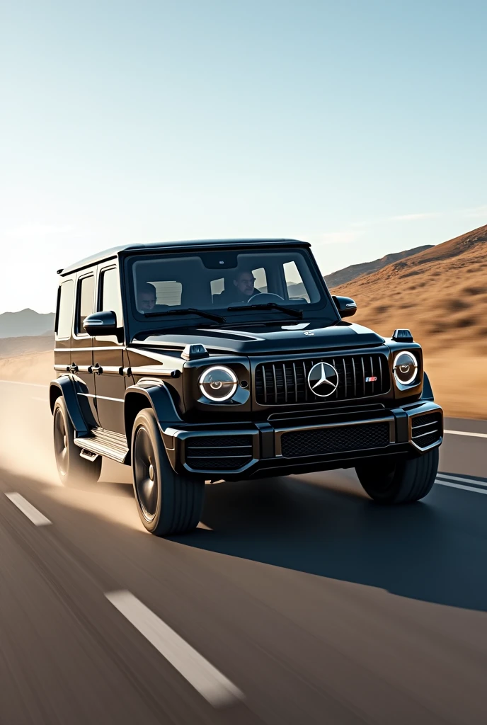 I am drive a Mercedes benz g class in highway