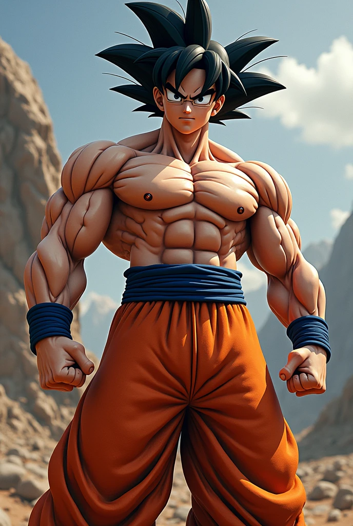 Guku sexy muscular thigh Goku muscular