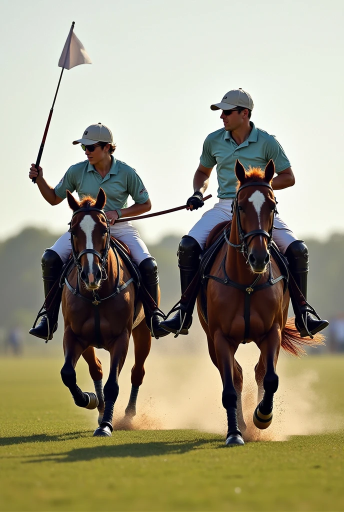 Creative designs of polo ponies as players and the players as horses