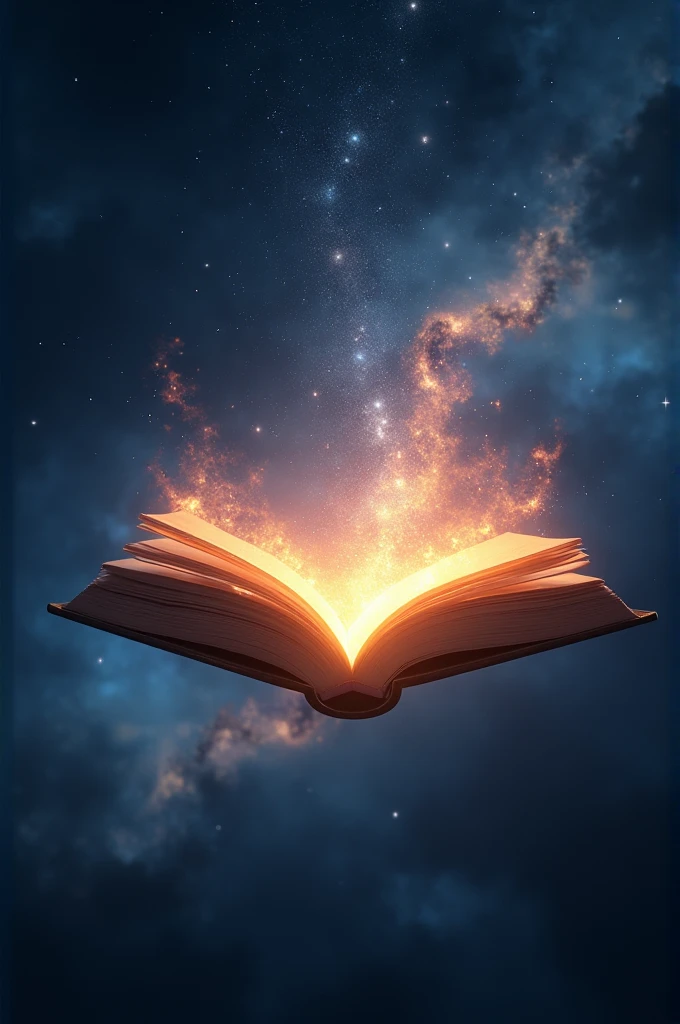 an abstract image of a glowing, open book floating in a serene, cosmic environment. The book symbolizes knowledge and truth, while the glowing effect adds a sense of enlightenment. The cosmic background can represent the vastness and exploration of ideas, aligning with the channel's theme of authenticity and exploration of real, meaningful content.