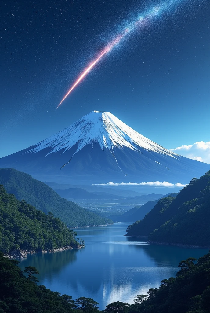 Fuji Mountain,meteor