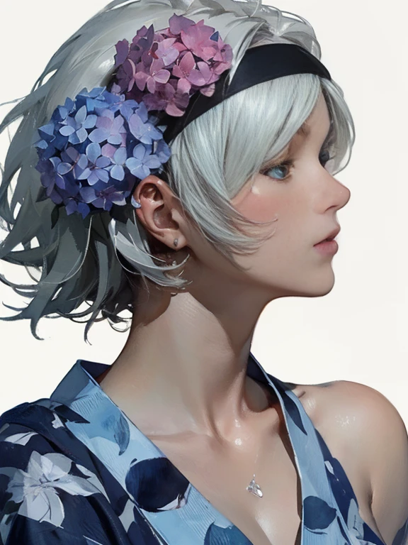 {(sensual look:1.4),(erotic face:1),(very ecstasy:1.2),(writhing:1.4),half open eye},BREAK,{(realistic photo graphic style:1.4),(watercolor image:1.2),(sketch drawing),overall light color}{(simple configuration:1.1),(profile:1.2),(look away:1.2)},BREAK,{(simple light_blue background:1.4),(hydrangea:1.4),(cast a shadow on the background:1.4)},BREAK,{(black headband:1.4),(colorful floral large pattern on ivory colored yukata:1.4),(disheveled yukata:1.4)},BREAK,{(clavicle:1.2),(cleavage between breasts:1),(shoulder:1.2),(thigh:1.4),(armpits:1),(sweat on the neck:1.2)},BREAK,{solo, (2B of Nier Automa:1.2)), (white_silver colored hair:1.4), short cut hair, (blue glowing eyes:1,4),(black hairband:1.4)},BREAK,{(masterpiece,best quality, 8K UHD, extremely detailed CG, detailed beautiful face and eyes and skin and hair)}