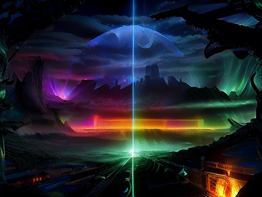 (3 people:2),Multi-text photos,(masterpiece:1.2),best quality,(number:1.2),(Very detailed),Gothic,Ultra Detail,(Exquisite), (Intricate details), (Movie Lighting,best quality Backlights), Clear lines, From below,(majestic、Golden sky),Perfect body,(Bioluminescent hair:1.2),(Glowing eyes:1.3),(),fantasy, Close your eyes for a moment,Skyline,(Dynamic:1.2),((compensate)),High contrast,(Optimal lighting, 非常Exquisite美丽),((Movie Lighting)),(((rich and colorful))), elegant,(映画のmasterpiece),intense,powerful,Colorful,Very striking,(brimstone),(Dark bloodlines),Dark,hell,underground,((背景にrich and colorfulなペイントが飛び散る, more,)),((Corrosive)),Dynamic Angle,Beautiful light,(enchanting),(Exquisite的电影背景),(Carefully crafted，Dazzling),Astonishing,Gorgeous sky background, Detailed clouds, Ray Traced Reflections, Ambient Occlusion,catastrophe,(Foggy), (atmosphere),spooky,hell生物,fire ,inflammation,intense、[[I see a number in the distance]]、rainbow、Prism