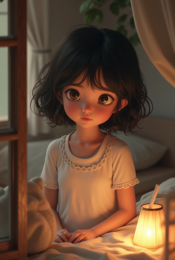 A girl in room 
