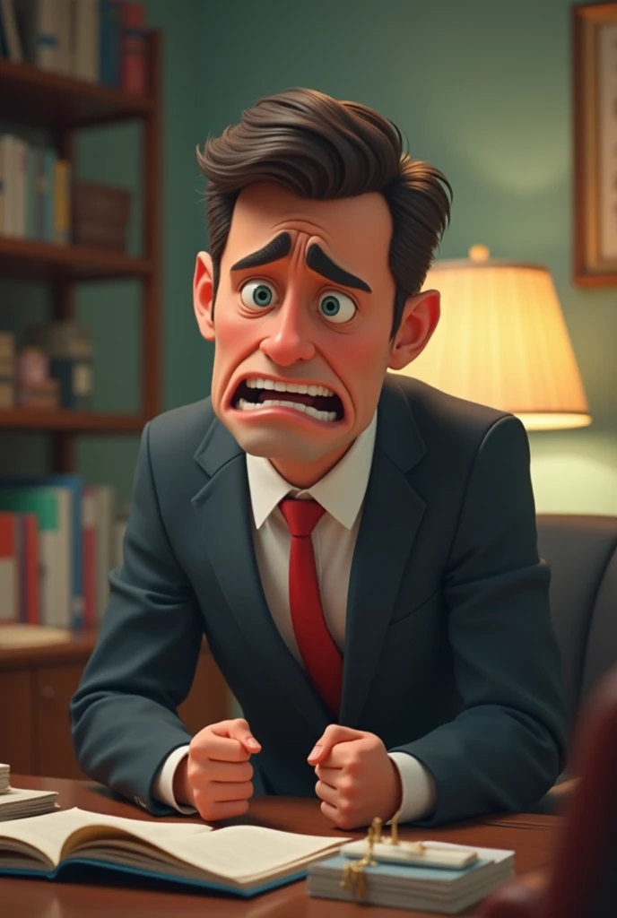 A person who has had a problem with a lawyer an animated photo