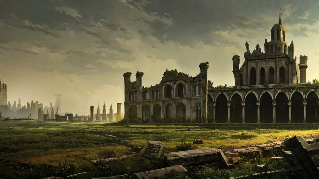 Scary old ruined castle. dirt, darkness.
