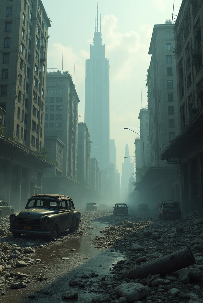 everyone is dead and the entire city and cars has been destroyed