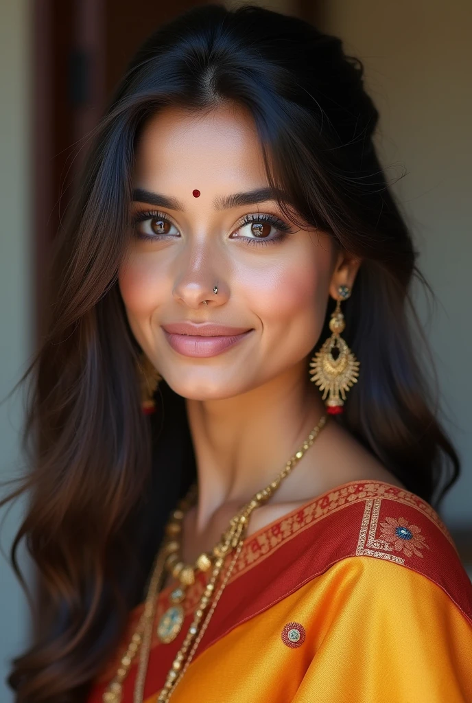 Indian women face future Collage looking into the camera portrait caused raw photo Top Makeup and Beautiful Indian Hot Girl Age 25
White Face Cute Back Body Camera