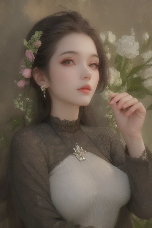Couple、Girl with big eyes, Excited expression, Dark Gothic Makeup, double eyelid, 黒目がちな目 Long eyelashes, Gothic Dress、Beautiful and detailed, Beautiful and dark lips, High resolutionの顔, Long eyelashes, Structure of the film, (Highest quality,4K,8k,High resolution,masterpiece:1.2),Very detailed,(Realistic,photoRealistic,photo-Realistic:1.37), Sitting 、Moisturizing the skin, Sweaty, barefoot, In ecstasy, Embarrassing, Soaking wet, Chained, In a stained glass room,Gothic luxury room、Roses、Surrounded by roses