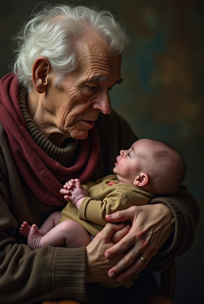 Birth to old age image