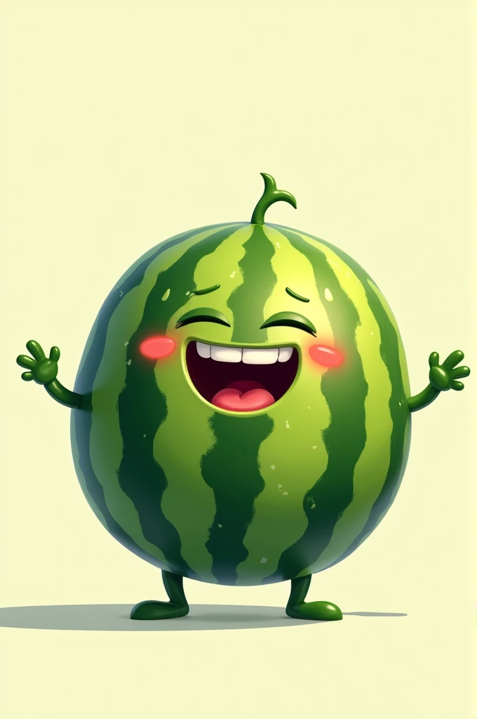 Watermelon laughing