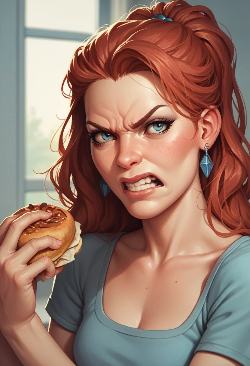 angry woman dinner 