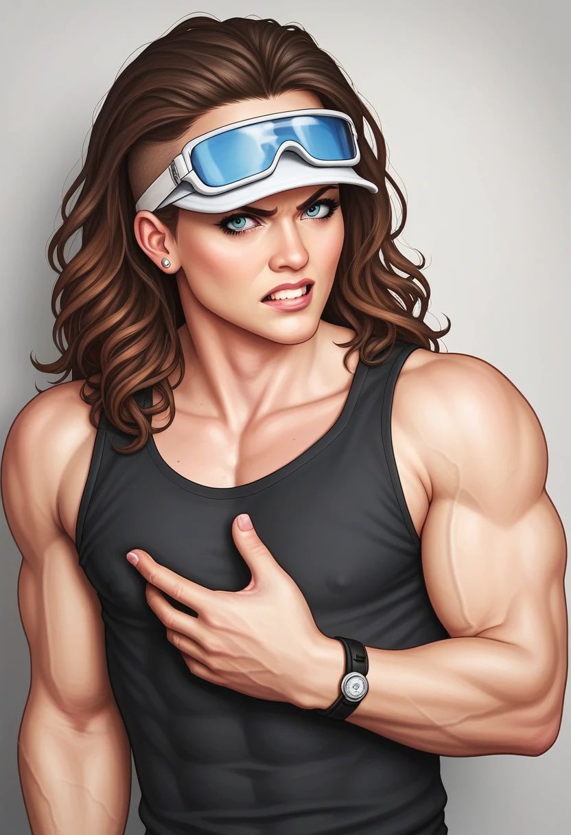 muscle angry woman at you