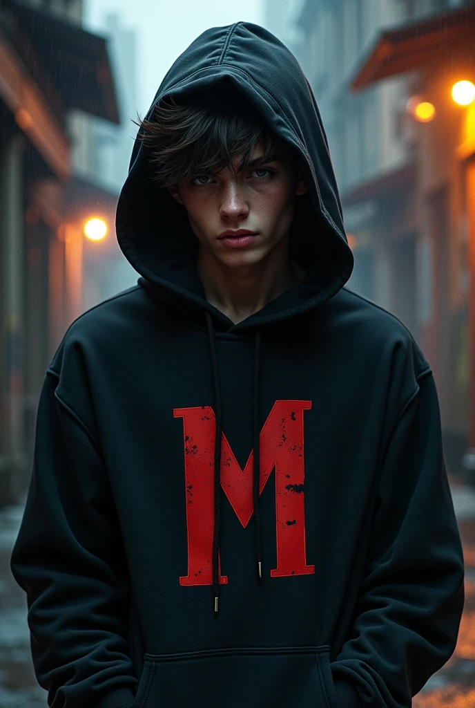 For teenage boys, use a black hoodie with M written on it..RISK