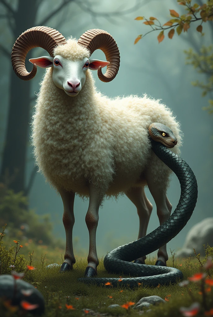 an animal that is a mix of a sheep and a snake