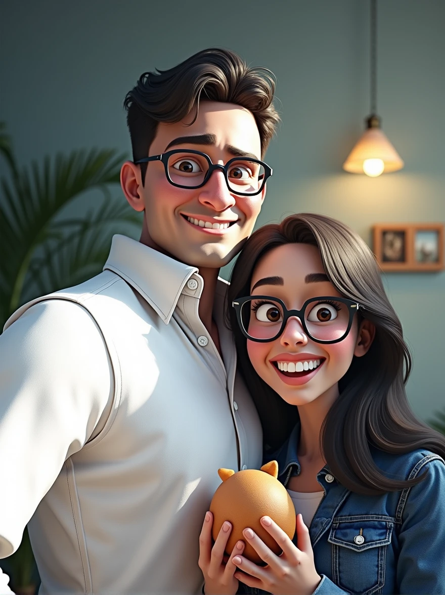 Cartoon character of a man in black glasses and blue shirt, animation character, stylized character, animation style rendering, 3d stylized, Arnold Maya rendering, Stylized 3D rendering, toon render screenshot, 3d character, 3d character, Stylized 3D rendering, 3D character rendering, cartoon character, Personagem de close up, character posing, (Pixar-style) (master part:1.2) (bokeh) (best qualityer) (skin detailed) (detailed texture) (8k) (Argilla) (cinematic lighting) (sharp focus