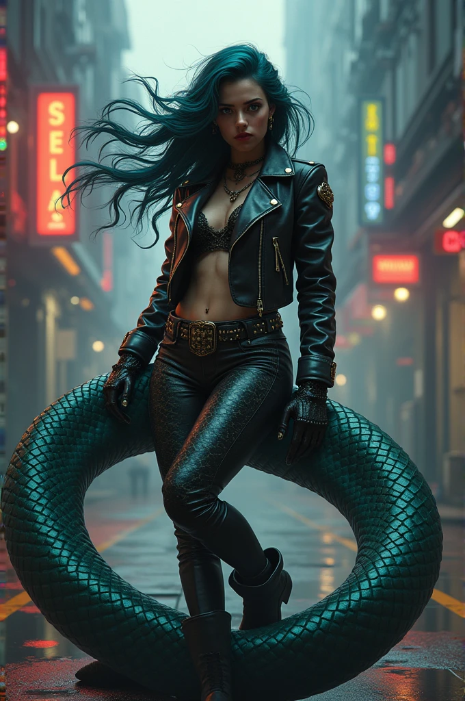 league of legends snake feather cassiopeia with biker skin