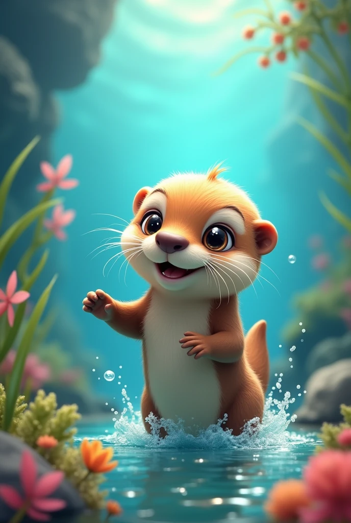 Cute otter animal