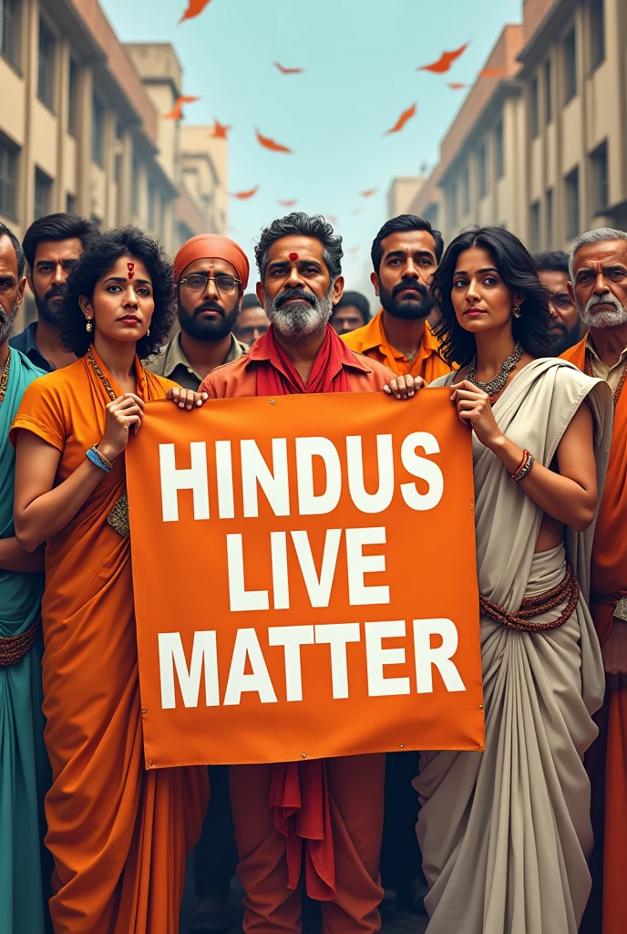 Hindus group showing banner "Hindus Live Matter"