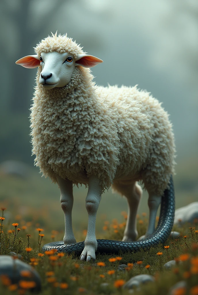 sheep with snake scales