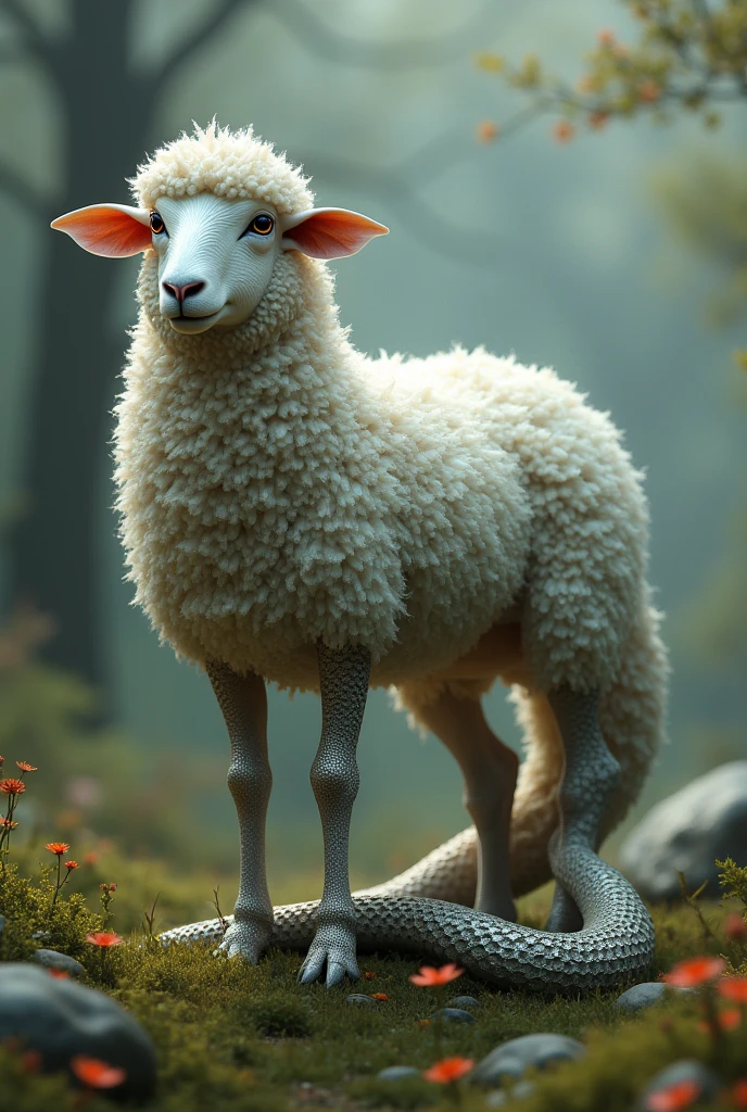 sheep with lots of snake scales