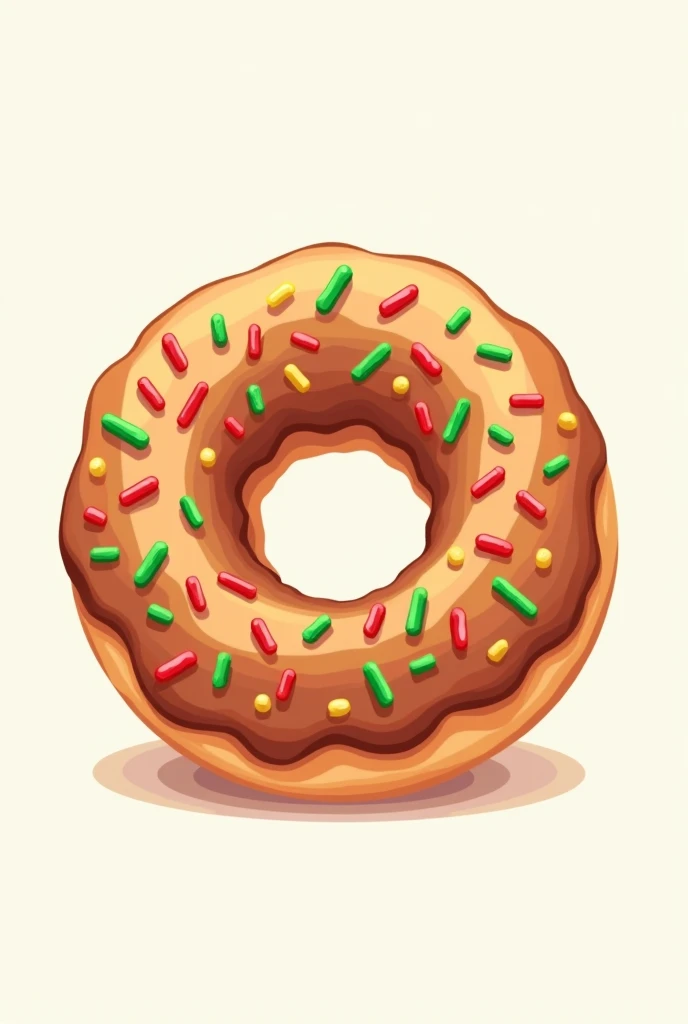 A Christmas donut logo 
