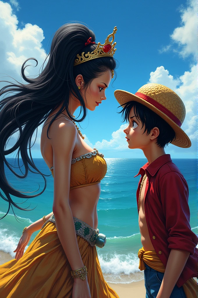 One Piece Boa and Luffy 